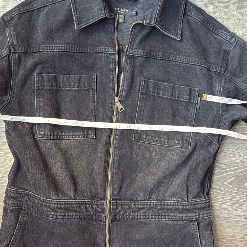 TED BAKER Aleya zip-through denim jumpsuit size Large/3 - Picture 11 of 13